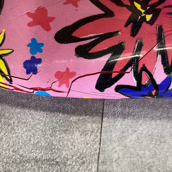 Goats Women's Purple Floral-Print The Slide W Round-Toe Slide Sandals SZ 5 - Picture 11 of 12